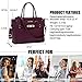 Laptop Bag for Women,15.6 Inch Multi Pocket Padded Laptop Tote Bag,Computer Bags for Women,Burgundy