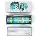 Washi Tape Foil Set [10 Rolls] - 330 Feet Long - Acrylic Organizer and Dispenser Box - Decorative Washi Tapes - Colorful Craft Tape - Adhesive Decor Masking Tape with Gift Box by ArtQ - Turquoise