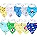 HOLABABY Baby Bandana Drool Bibs for Boys Girls 10 Pieces Organic Cotton Baby Bibs for Teething Newborn Toddler(Unisex)