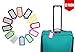 Pack of 12, Multicolor travel Luggage Identifiers Tags Holders plastic bags