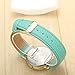 Women's Fashion World Map Pattern Casual Quartz Leather Dress Watch Mint Green/Gold