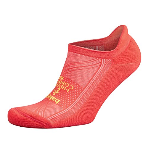 Balega Hidden Comfort Athletic No Show Running Socks for Men and Women with Seamless Toe, (Large) - Passion