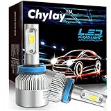 Chylay H11 LED Headlight Bulb H8/H9 Car Headlamp High Low Beam & Fog Light, 72W 8000LM 6500K White Aluminum Housing & Turbo Cooling -2 Yr Warranty