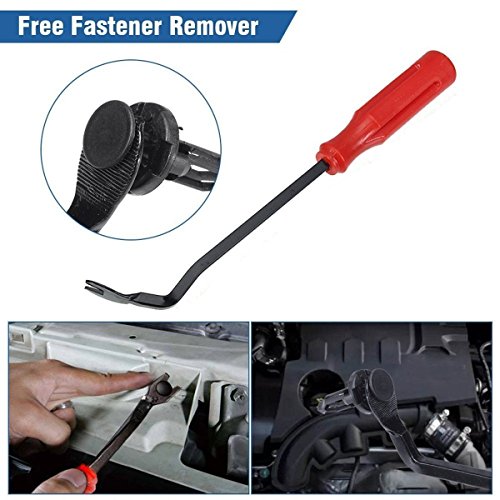 Soosee 240Pcs 18 Size Automotive Fasteners Car Plastic Push Pin Rivet Trim Clip Assortment Car Retainers Kit-Gifts Fastener Remover,Sponge Cushion and Crowbar - Thumbnail 4