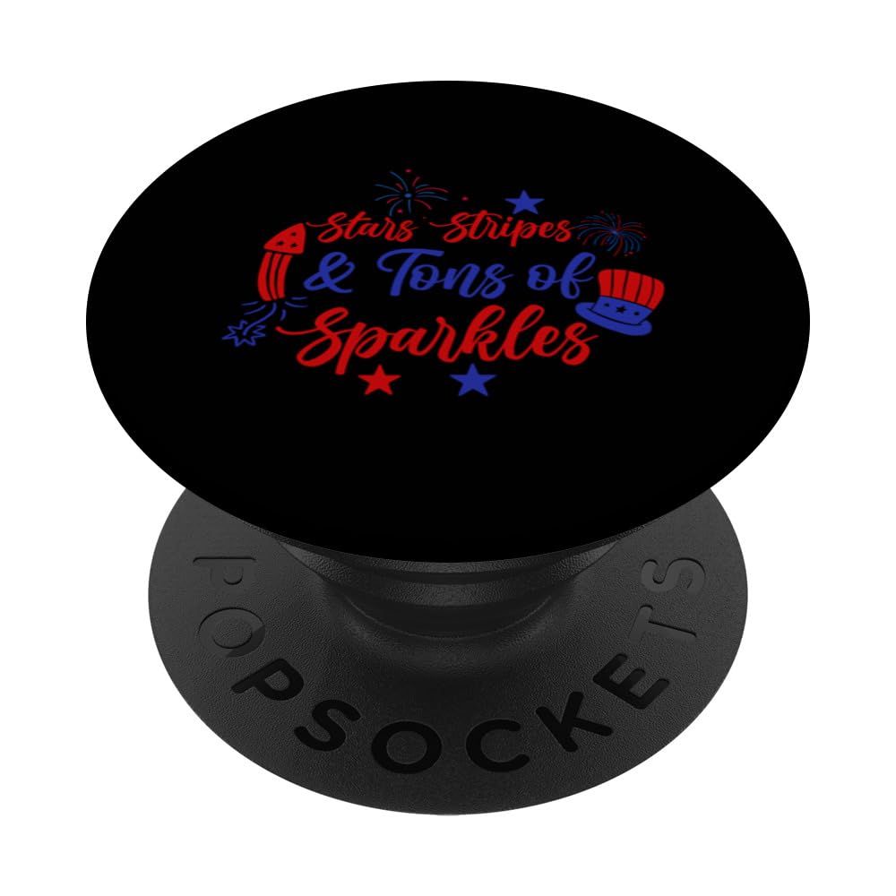Stars Stripes & Tons of Sparkles PopSockets Swappable PopGrip