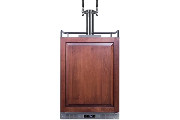 Summit Appliance SBC682PNRTWIN Panel Ready 24" Wide Built-in Kegerator, Panels Not Included, 5.6 cu.ft Capacity, Twin Tap System, Automatic Defrost, Digital Thermostat, Memory IC Function