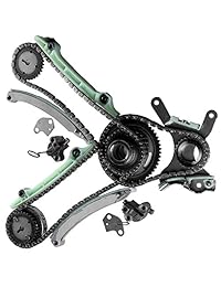 ECCPP se ajusta a Dodge Dakota modelos 99 a 04, Durango, Ram 1500 Jeep Grand Cherokee 4.7 SOHC 285 V8 Conjunto de cadena de distribución completa para JTEC Design (IF-90393S)