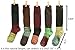 Santwo Color Block Warm Wool Blend Knited Lace Trim Hold-up Boot Crew Socks Winter Leg Warmer 5 Pairs, Multicoloured 2(5 Pairs), Large