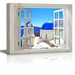 Glimpse into Blue Domed Churches in Santorini Greece...