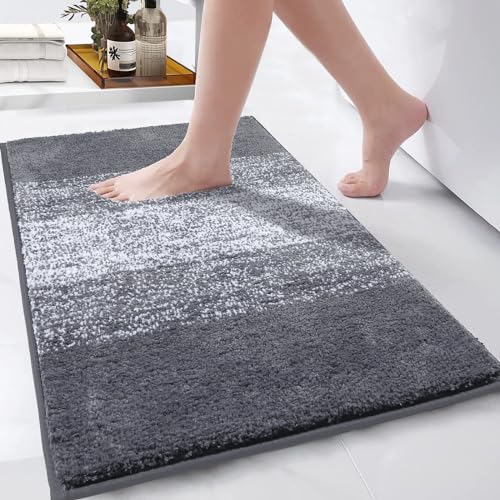 Enyhom Weich Groß Badematten 80 x 120 cm, Badezimmerteppich Badteppich rutschfeste Wasserabsorbierend Badvorleger für Dusche,Badewanne Maschinenwaschb