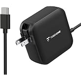 TobenONE 100W USB C Laptop Charger, Universal GaN III Power Supply Adapter | Replacement Foldable, Fast Charger PD3.0 for MacBook, HP, Lenovo, Asus, Steam Deck, and All Type C Devices, 5ft Cable