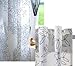 Hedda Blad 2 Pairs of Curtains, 4 Panels, White/Black Floral Pattern