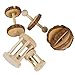 Pevor Pack of 5 Hamster Chew Toys - Natural Wooden Pine Dumbells Exercise Bell Roller Teeth Care Molar Toy for Rabbits Rat Guinea Pig and Other Small Pets Play Toy