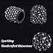 Valve Stem Caps, QBeel 4 Pack Handmade Rhinestone Tire Valve Caps Crystal Universal Tire Caps for Car Wheels - Black