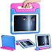 CAM-ULATA Case for iPad 9.7 for Kids iPad 2018/2017 iPad Air 1 Air 2 Cover Shockproof Kids Proof for iPad 5th 6th Generation for Girl Boys Toddlers Pink+Blue primary