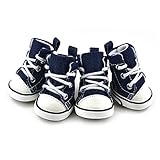 Etosell Small Pet Dog Cat Denim Shoes Sport Casual Anti-slip Boots Sneaker Shoes Clothes-S