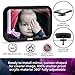 Baby Car Mirror for Back Seat | Large 11.5 Inch Premium Shatterproof Acrylic Glass Mirror to View Your Baby Car Seat Rear Facing | Safe, Secure, 360 Degree Adjustable by Bright Star Sparkles