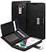 LG G4 Case - VENA [vDiary] Slim Tri-Fold Leather Wallet Case with Stand Flip Cover for LG G4 (Leather Back Compatible) (Black)