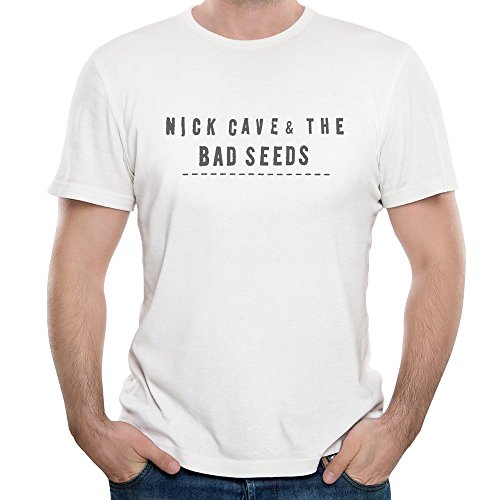 Roy Men's Nick Cave And The Bad Seeds Rock Band District Tee Shirt White