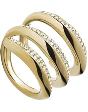 MKJ4320 710 Crystal Pave Glitz Gold Tone Ring Size 06