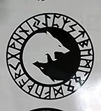 Viking Rune Wolf Yin Yang Runic Vinyl Decal Sticker Car Window Wall Macbook Notebook Laptop Sticker Decal