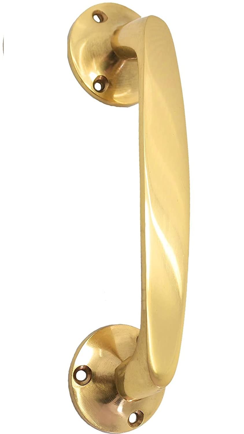 TERF® Heavy Duty Vintage Style Victorian Door Pull Handle Brass 125mm (5 inch) Including Fixing Screw for Kitchen Cupboard Cabinet Drawer Door Pull Handle - Pack of 1