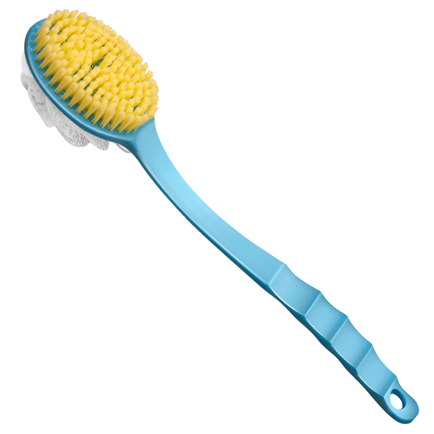 Body Brush Double-Sided Back Scrubber Long Handle Bath Shower Brush with Soft and Stiff Bristles for Exfoliating Shower for Men and Women