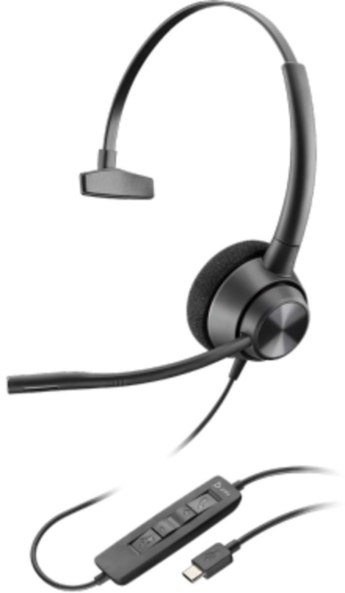 Plantronics EncorePro 310 Monaural Headset with USB-C Connector