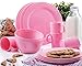 Francois et Mimi 16 Piece Melamine Dinnerware Set (Pink)