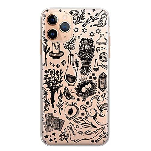 Amazon Com Witchy Halloween Phone Case Witch For Iphone 11 Pro Xs Max Xr X 8 7 6s 6 Plus Se 5 5s 5c 4s 4 Spooky Pumpkin Bats Potion Tarot Cards