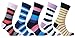 socks n socks - Men's 5-pair Striped Luxury Turkish Cotton Dress Socks Gift Box