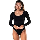 HeyShape - Long Sleeve Shapewear Bodysuits for Women Scoop Neck Body suits Tummy Control Shapewear Tank Tops