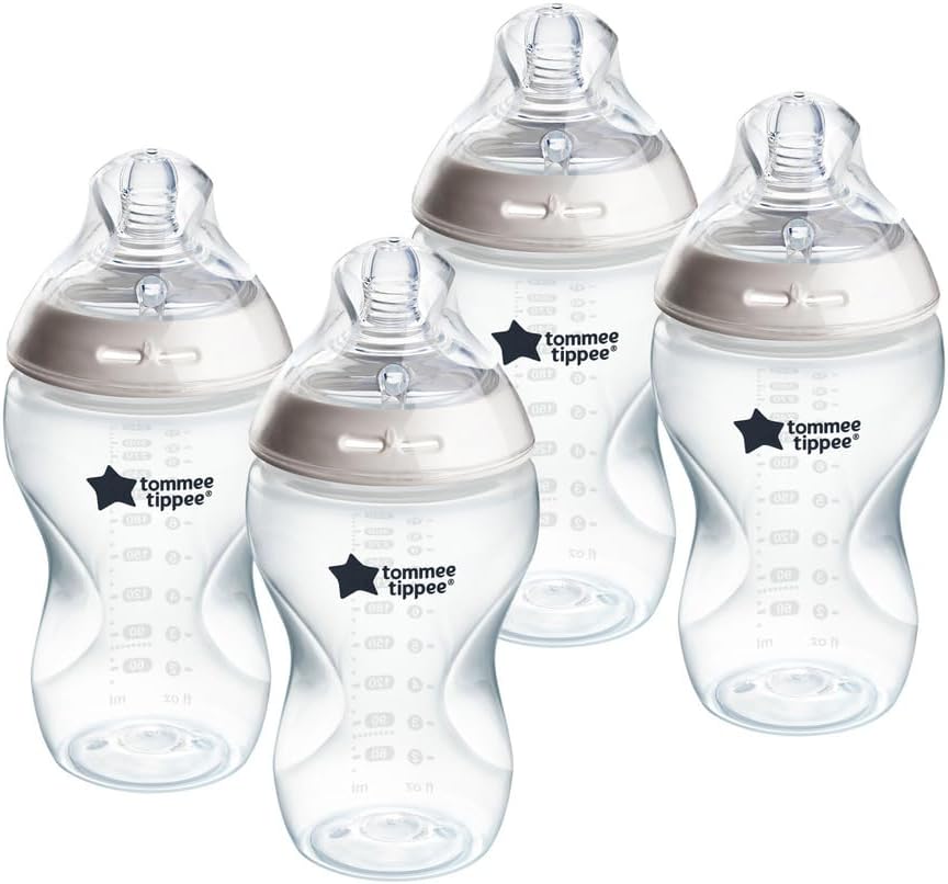 Tommee Tippee Natural Start Baby Bottles 340ml Pack of 4 Medium Flow Teats
