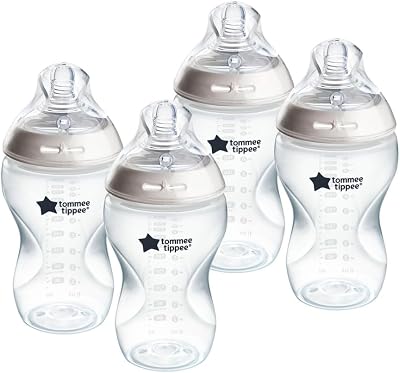 Tommee Tippee Natural Start Baby Bottles 340ml Pack of 4 Medium Flow Teats