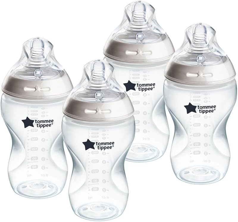 Tommee Tippee Natural Start Baby Bottles 340ml Pack of 4 Medium Flow Teats