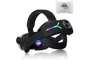 Lovehomily RGB Alternative Head Strap Comfortable Adjustable Head Strap Reduce Pressure with 8000mAh Battery Rechargeable for