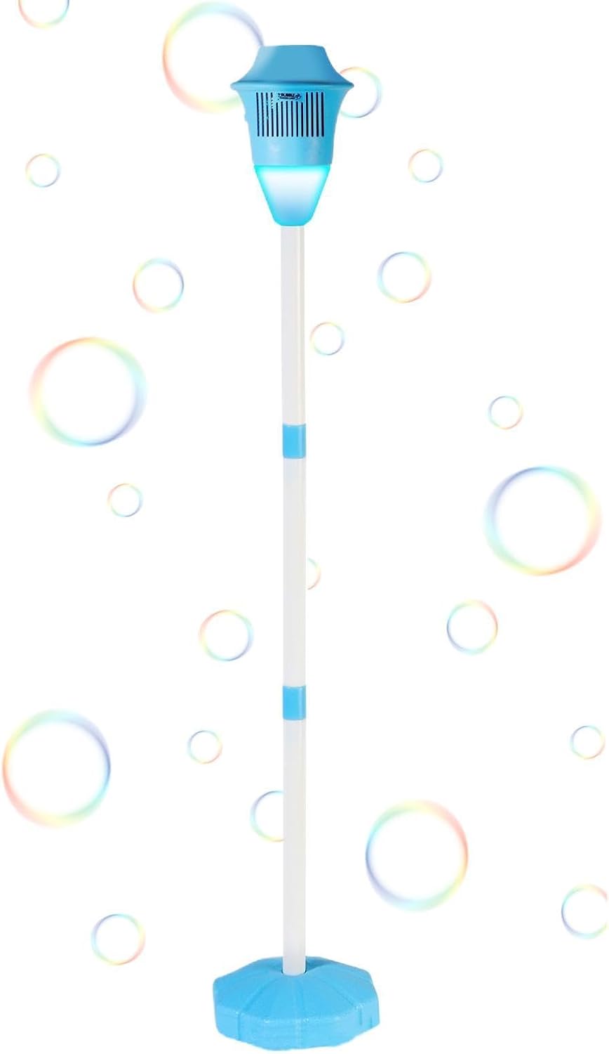 Standing Bubble Machine for Outdoor, Light Up Lantern Garden Bubble Machine, Garden Bubbles Lamp with Colorful Lighting, Bubbles Blower Maker for Christmas Birthday Wedding Party