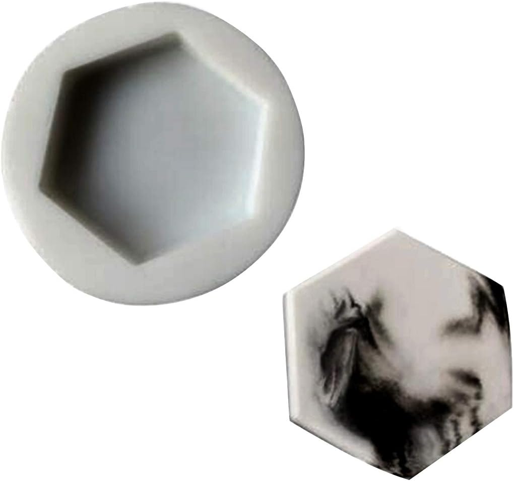 LKXHarleya Hexagon Silicone Mold Making Kit DIY Coasters Mold Flexible Silica Gel Casting Molds for Resin, Concrete, Cement, Home Decoration