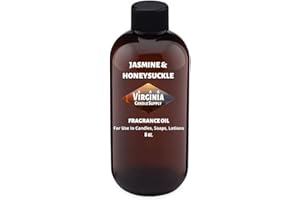VIRGINIA CANDLE SUPPLY Jasmine Honeysuckle Fragrance Oil (Our Version of The Brand Name) (8 oz Bottle) for Candle Making, Soap Making, Tart Making, Room Sprays, Lotions, Car Fresheners, Slime, Bath Bombs, Warmers...