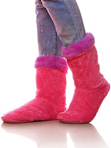 Womens Soft Warm Cozy Non Skid Boots Floor Footwear Indoor Home Socks