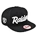 New Era Los Angeles Raiders 9Fifty Black and White Vintage Script N.W.A Adjustable Snapback Hat NFL