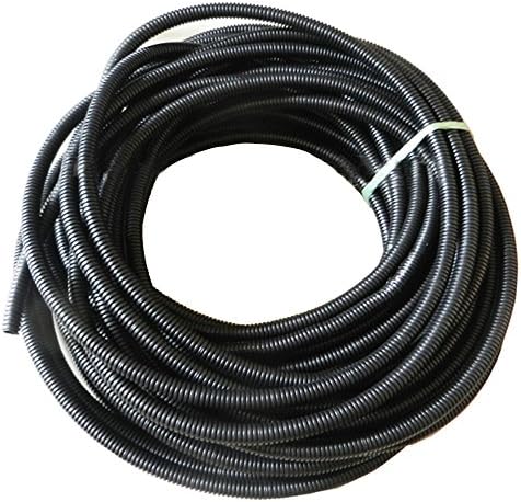 atongmu Marine 50 Feet 1/2 inch Black Split Loom Wire Flexible Tubing Wire Conduit Hose Cover