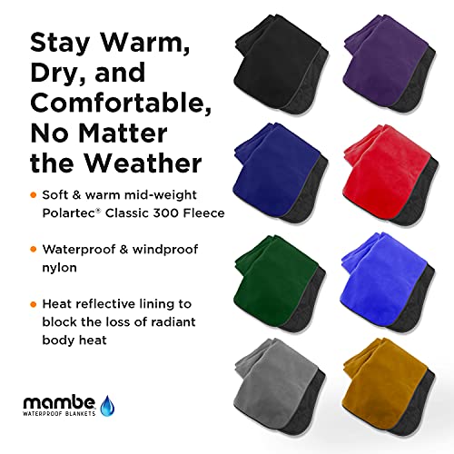 Extreme Weather Outdoor Blanket by Mambe Royal Plum, Large 100 Waterproof and Windproof