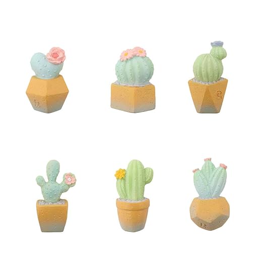 Garneck 6 Piezas Nevera Cactus Planta en Maceta Pegatina en Forma ...