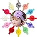 12pcs Baby Girls Headbands Chiffon Flower Lace Band Hair Accessories for Newborns Infants Toddlers