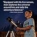 SkySpy Telescope - Beginner 70mm Refractor Telescope with Finder Scope & Tripod - Portable Glass with 3 Magnification Eyepieces - Starter Astronomy Kit for Kids & Adults - Educational Science Gear