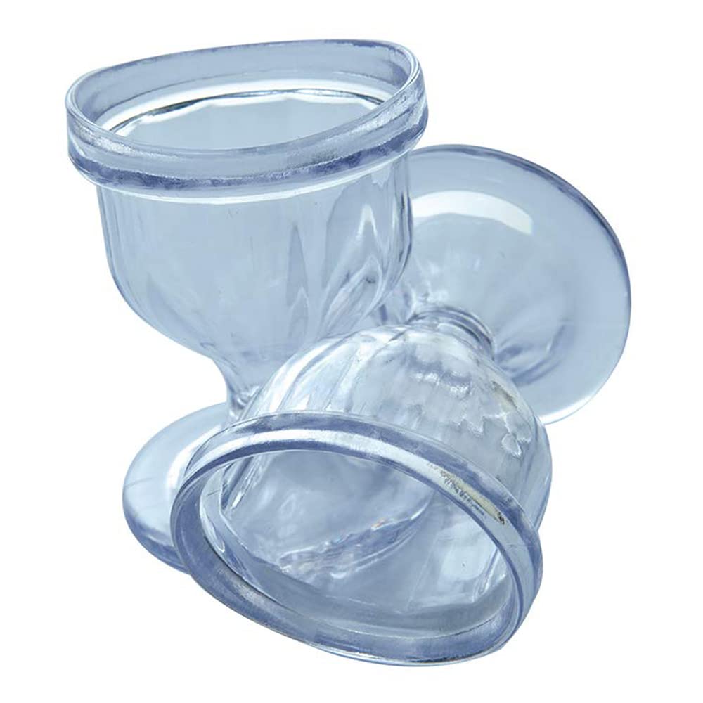 Photo 1 of HealthAndYoga™ ChillEyes Transparent Eye Wash Cups for Effective Eye Cleansing - with Storage Container - Eye Shaped Rim, Snug Fit (2 Pcs.)