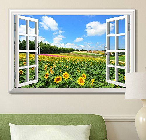 Window into a Field of Sunflowers Home Art