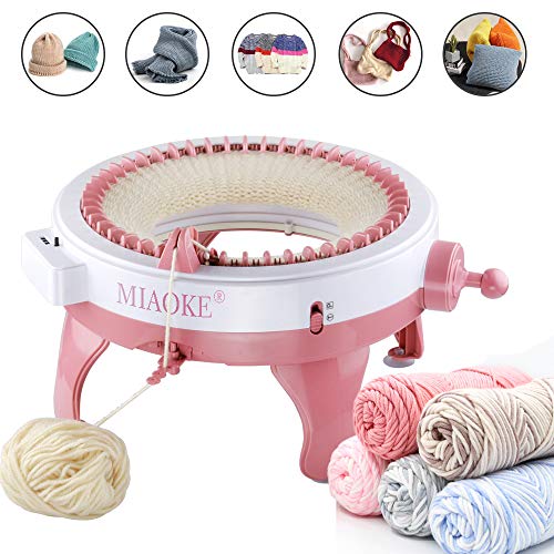 Knitting Machine,King Size 48 Needles Smart Weaving Loom Knitting Round Loom, Knitting Board Rotating Double Knit Loom Machine, DIY Knitting Loom Machines Weaving Loom Kit for Adults and Kids