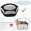 XIRGS-Small-Animal-Playpen-Portable-Folding-Small-Pet-Cage-Tent-Waterproof-Outdoor-Exercise-Yard-Fence-with-Top-Cover-Anti-Escape-for-KittenCatRabbitsBunnyHamsterGuinea-PigChinchillas XIRGS Small Animal Kitten Playpen, Portable Folding Small Pet Cage Tent, Waterproof Outdoor Exercise Yard Fence with Top…